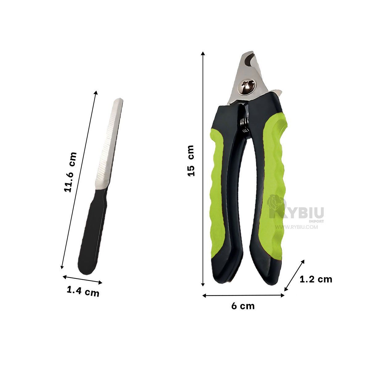 RYBIU IMPORT - Cortador Practico para Uña Perro en Verde L Y+Gift Stickers