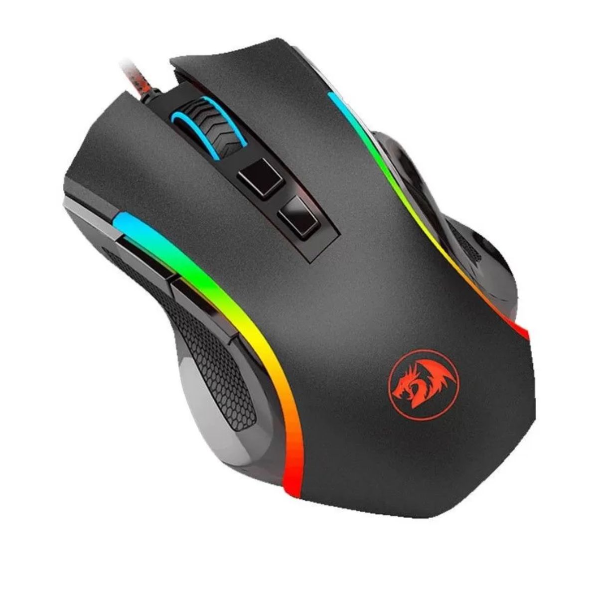 REDRAGON - MOUSE GAMER REDRAGON GRIFFIN M607  LED RGB USB 7200 DPI BLACK
