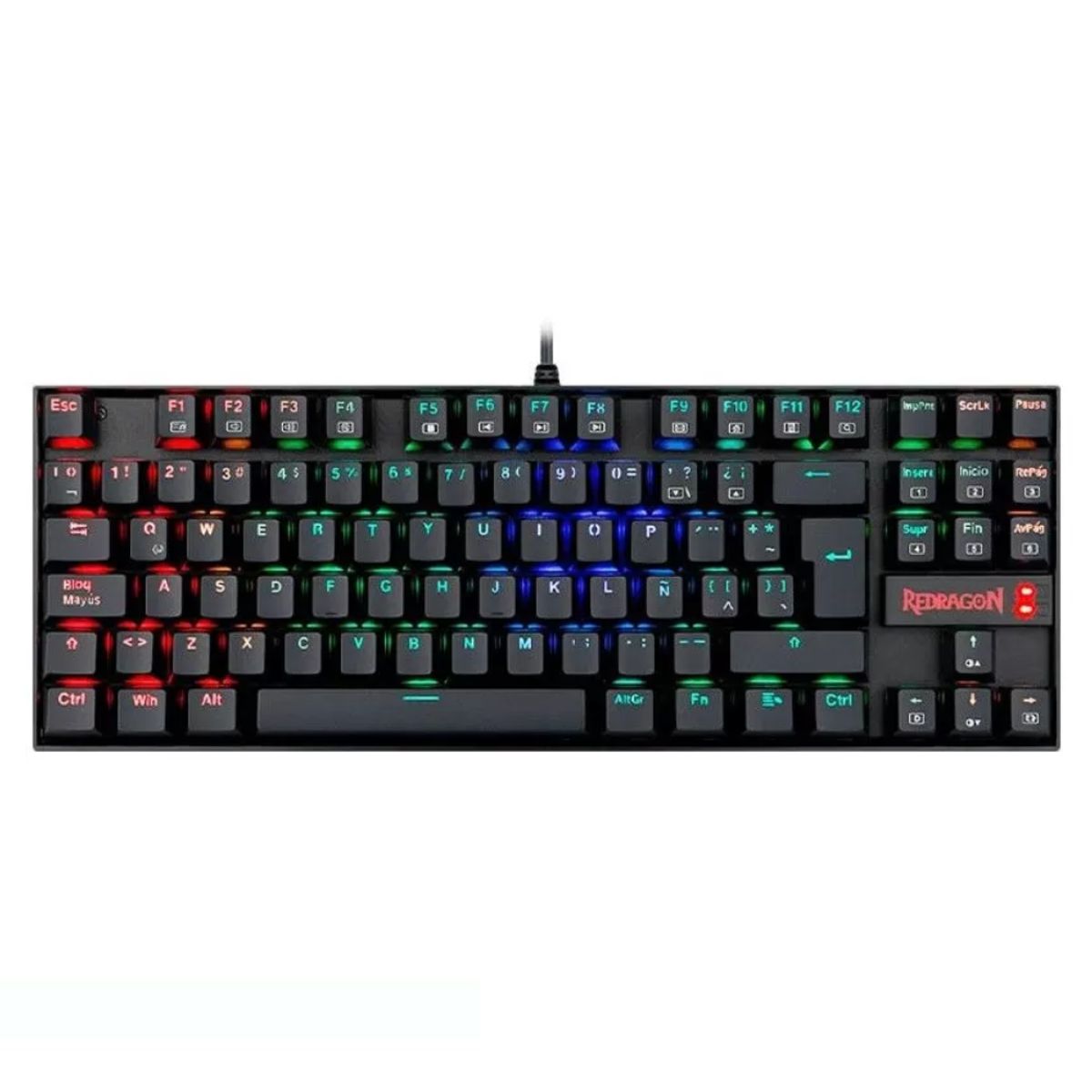 REDRAGON - KIT TECLADO Y MOUSE GAMER REDRAGON K552RGB-BA-SP LED SWITCH BLUE BLACK