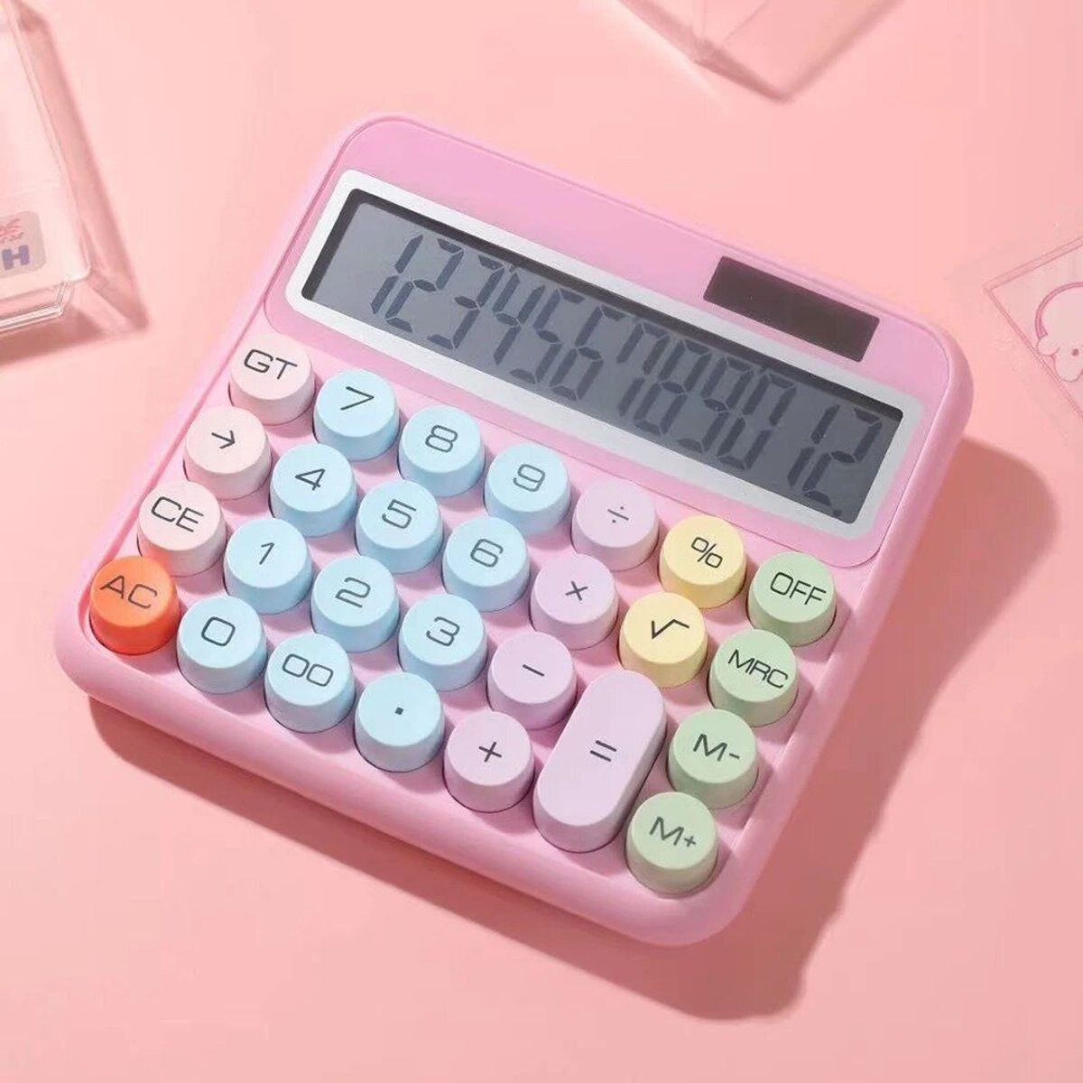 GENERICO - CALCULADORA DIGITAL KAWAI ROSADO