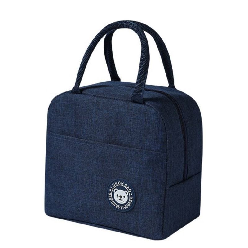GENERICO - Lonchera Bolso Para alimentos con diseño liso - Azul