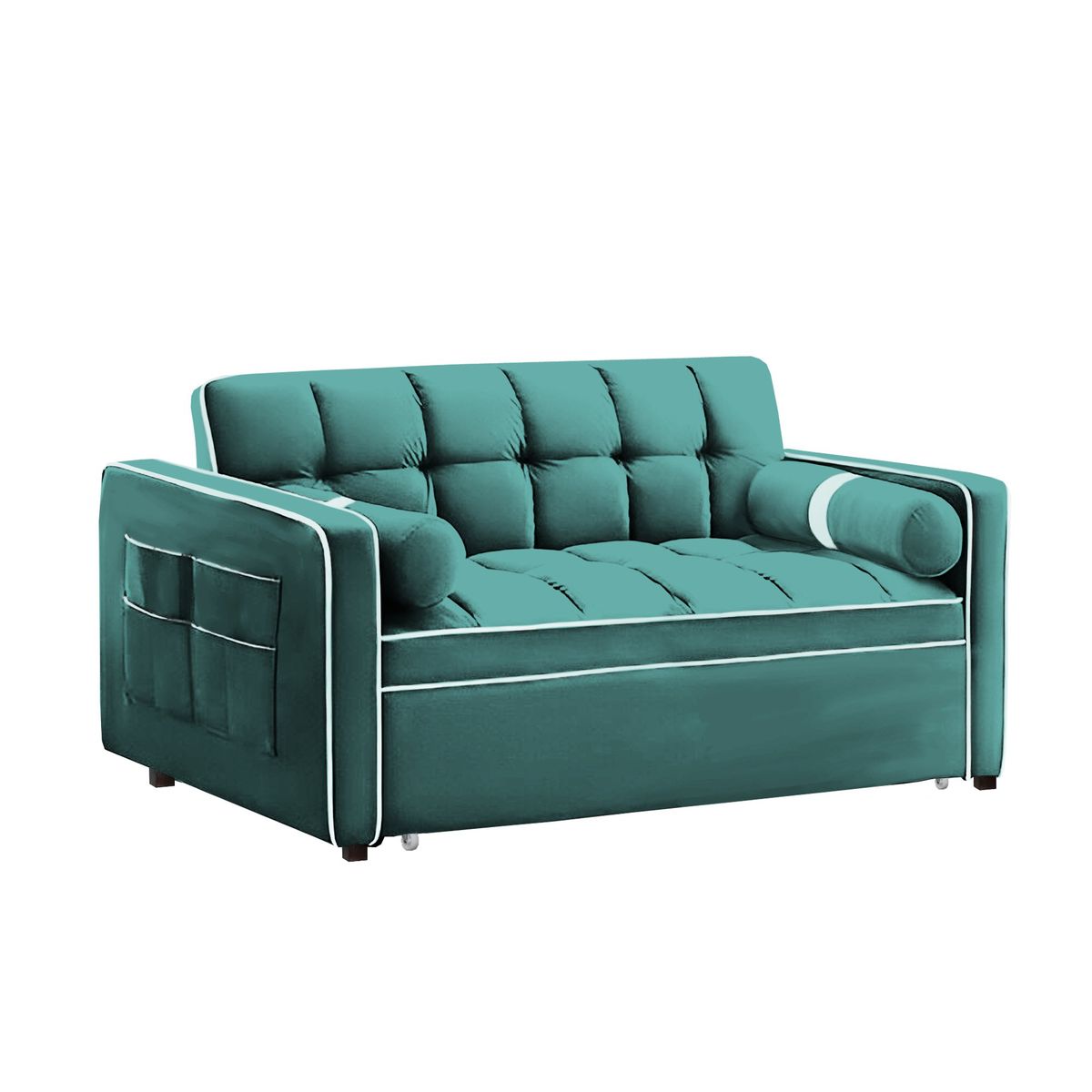 BARAKA HOME - Sofá Cama Valandovo con Almohadas 1.5 Plz - Jade