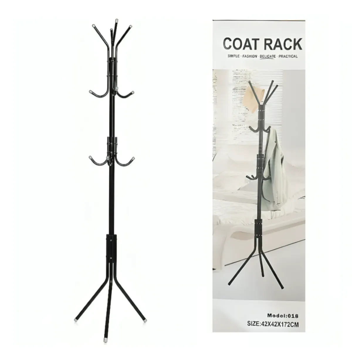 GENERICO - Organizador Perchero Colgador de Ropa Armable NEGRO