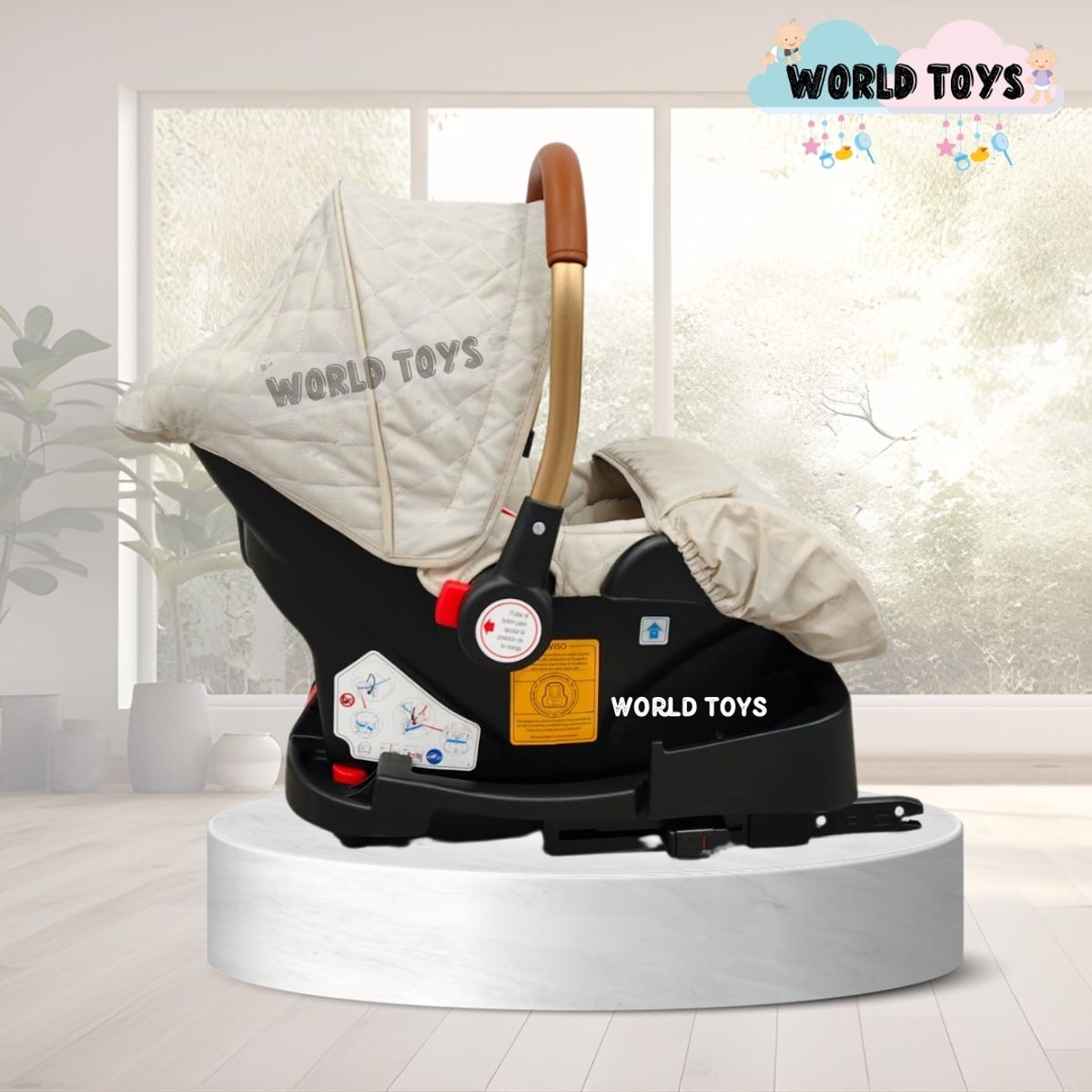 BABY - Coche Moisés de Lujo «GOLD LABELL» Con Portabebé White