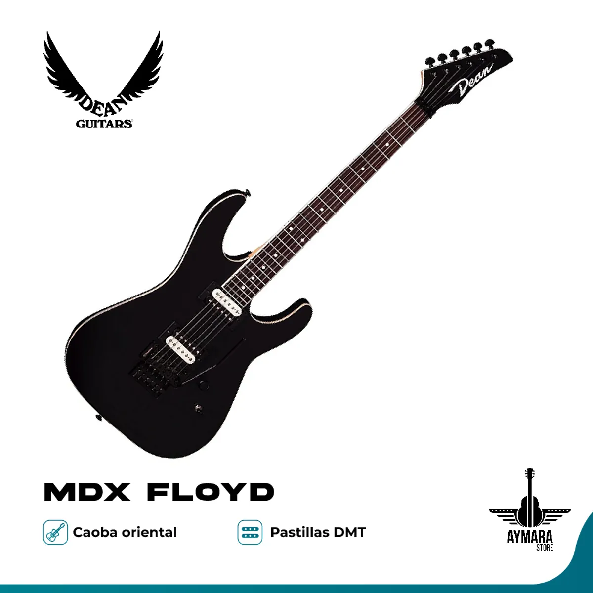 DEAN - Dean MDX Floyd - Guitarra Eléctrica Negro Satin