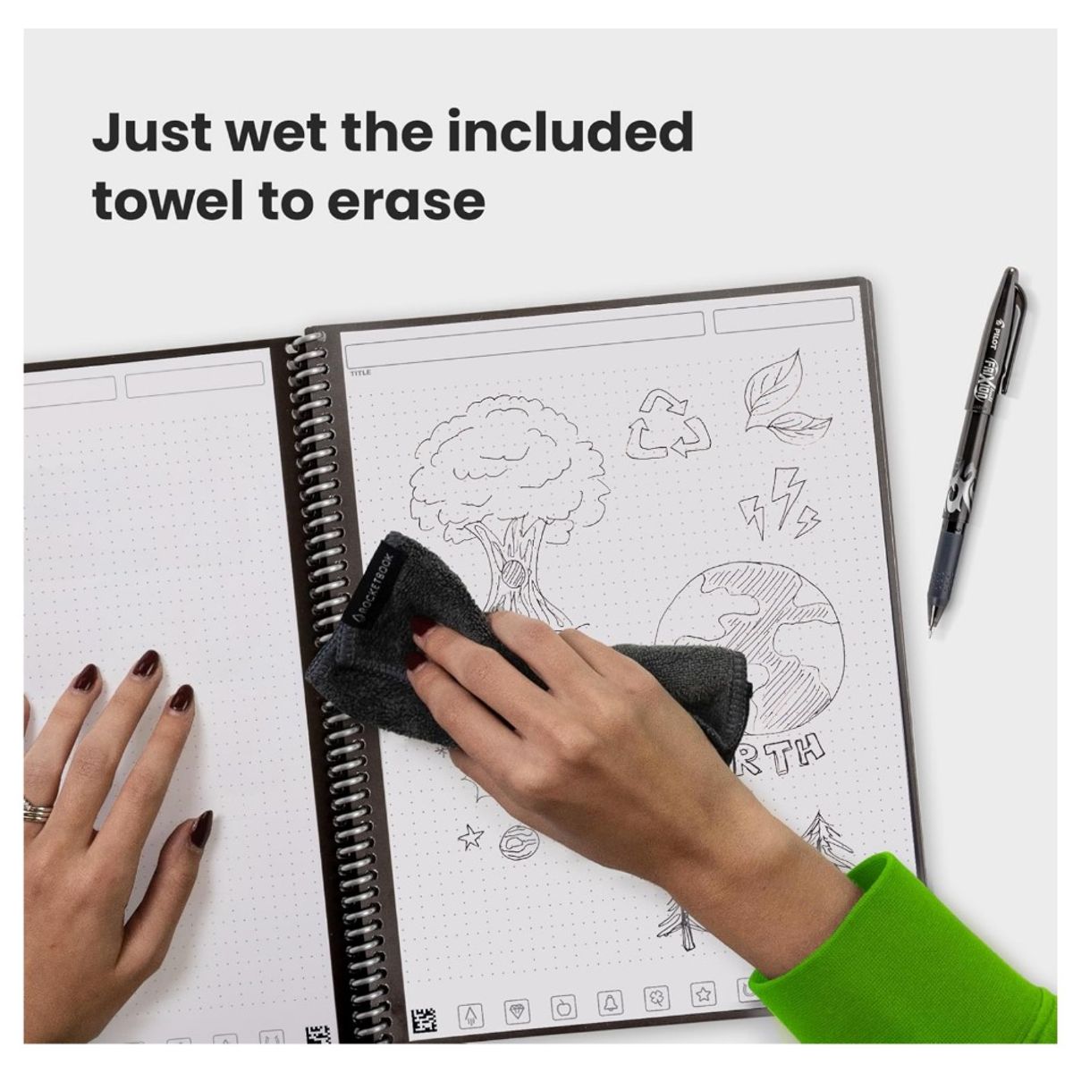 GENERICO - Rocketbook Core - Cuaderno inteligente reutilizable