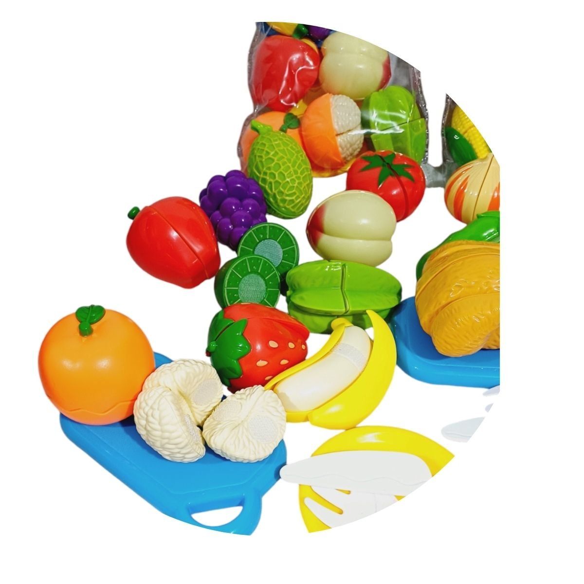 GENERICO - JUGUETE FRUTAS Y VERDURAS PARA CORTAR DIDACTICO CON POLLO