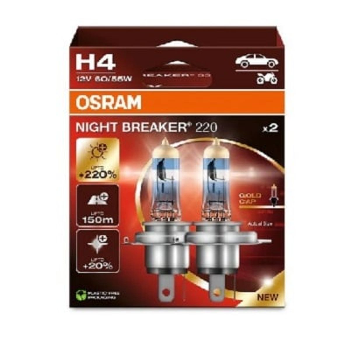 OSRAM - Foco Osram H4 Night Breaker Láser 220