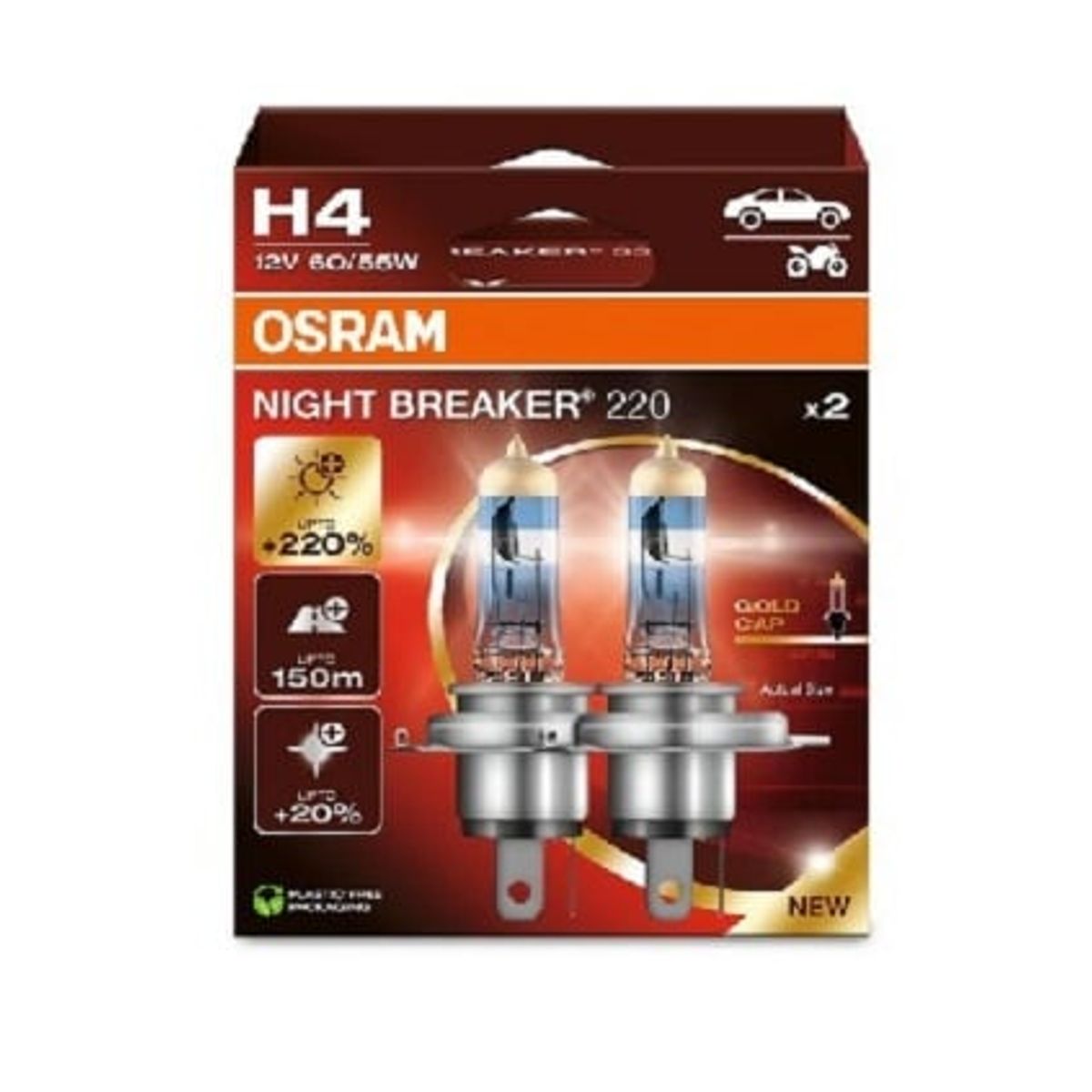 OSRAM - Foco Osram H4 Night Breaker Láser 220