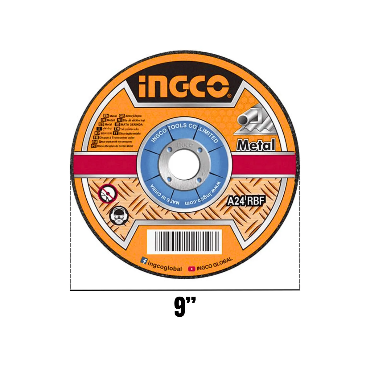 INGCO TOOLS - DISCO DE DESBASTE 9 ABRASIVO Ingco
