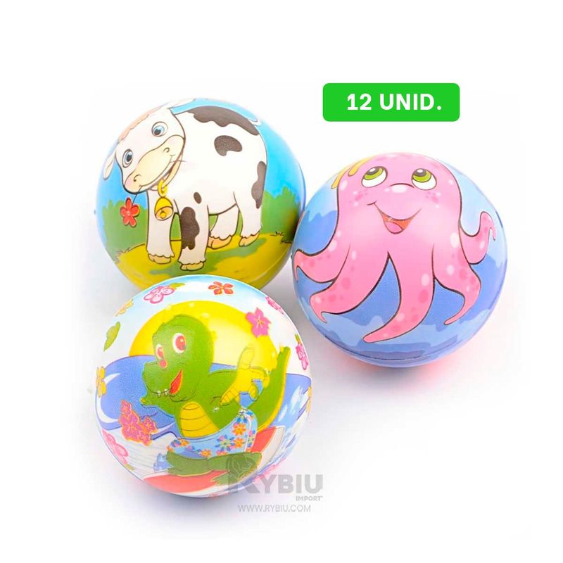 GENERICO - Balones Divertidos en Animales Y+Regalo Ligas para Peinar