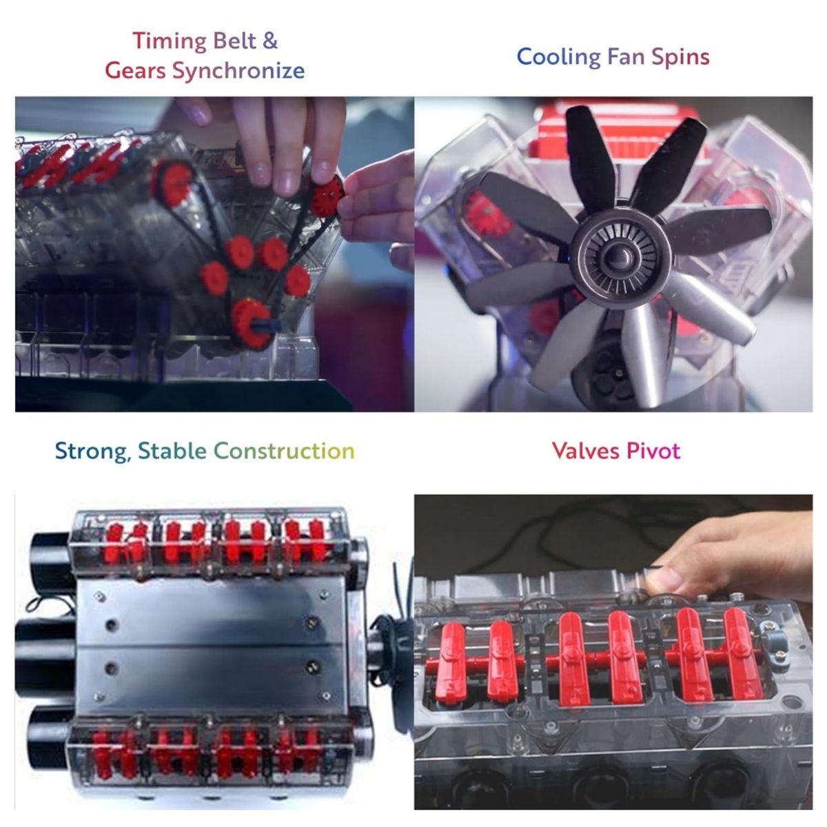 GENERICO - Kit De Construcción De Motor De Combustión V8 De Playz Kids