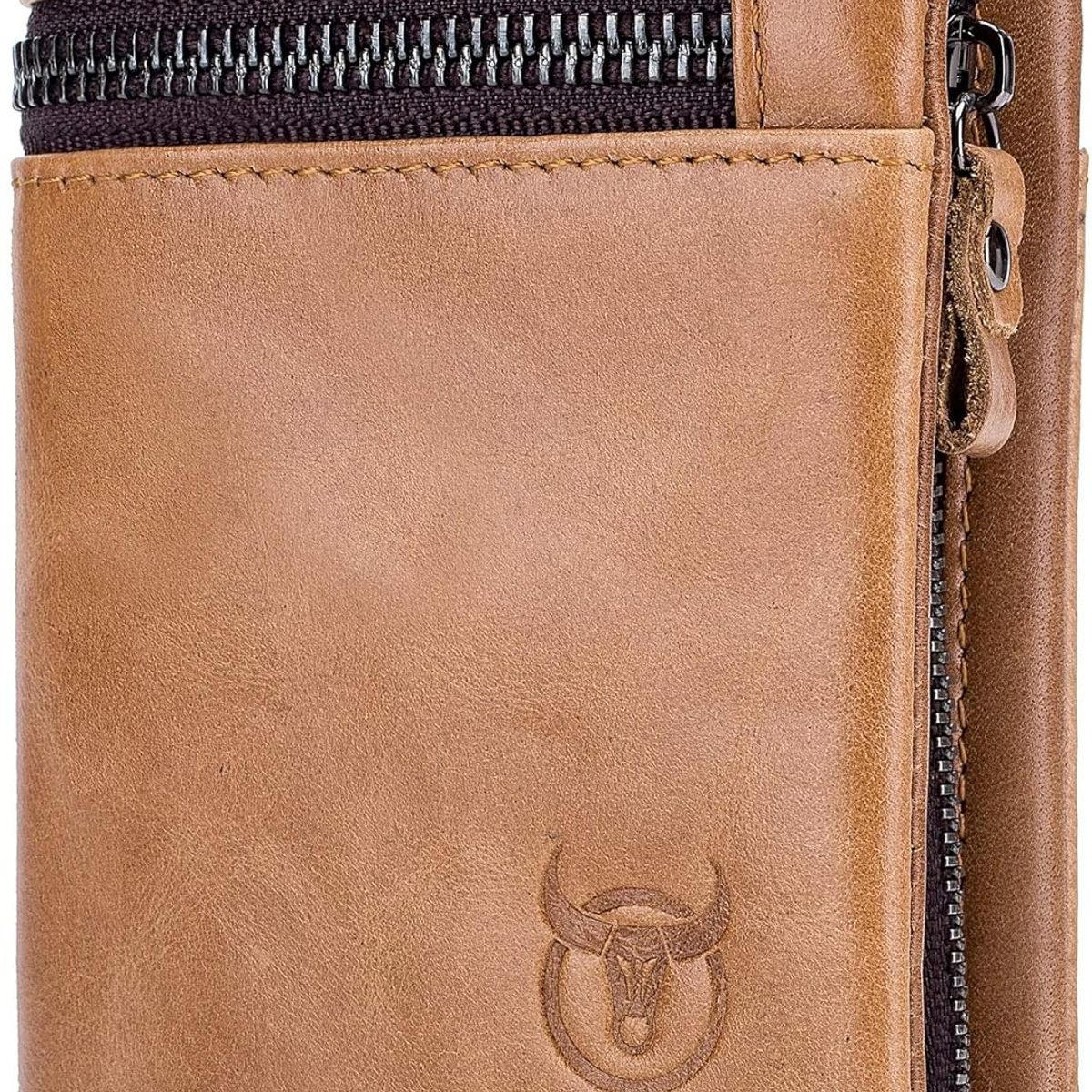 BULLCAPTAIN - Bullcaptain - Billetera de Cuero Mate QB-03-BR - Beige