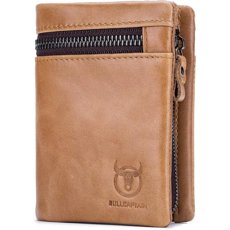 BULLCAPTAIN - Bullcaptain - Billetera de Cuero Mate QB-03-BR - Beige