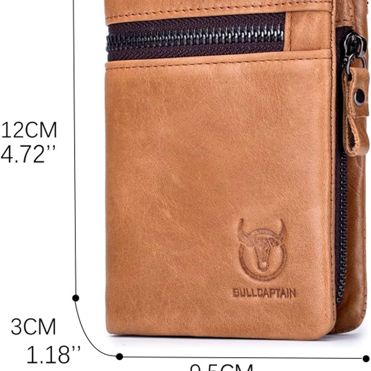 BULLCAPTAIN - Bullcaptain - Billetera de Cuero Mate QB-03-BR - Beige