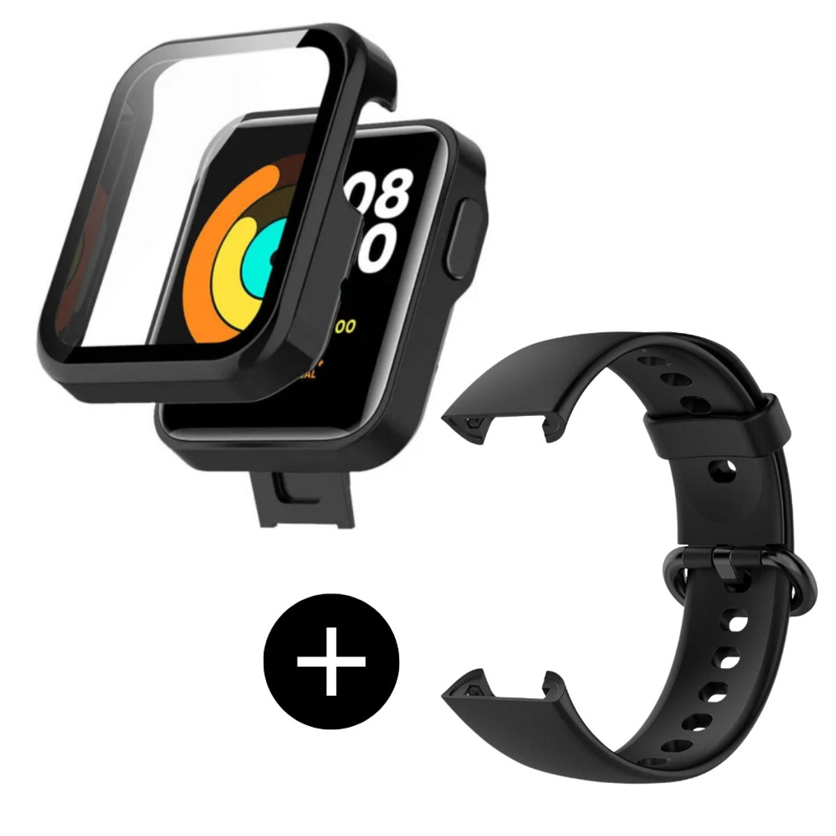 GENERICO - Pack case protector + correa para Redmi MI Watch 2 Lite, Negro