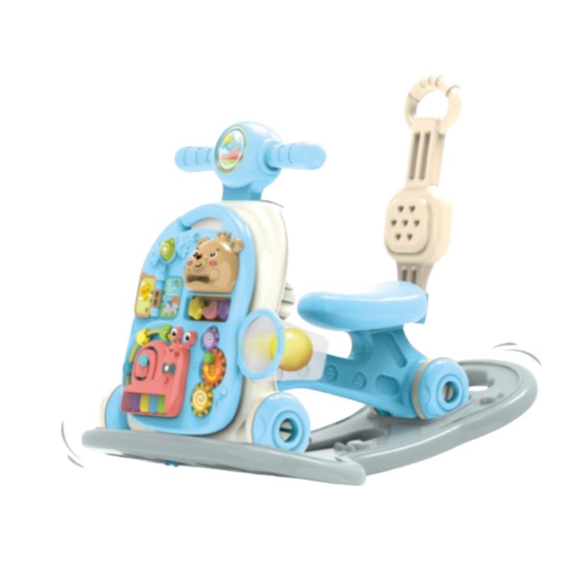 GENERICO - ANDADOR CAMINADOR CELESTE BEBÉ MUSICAL MULTIFUNCIONAL 6 EN 1