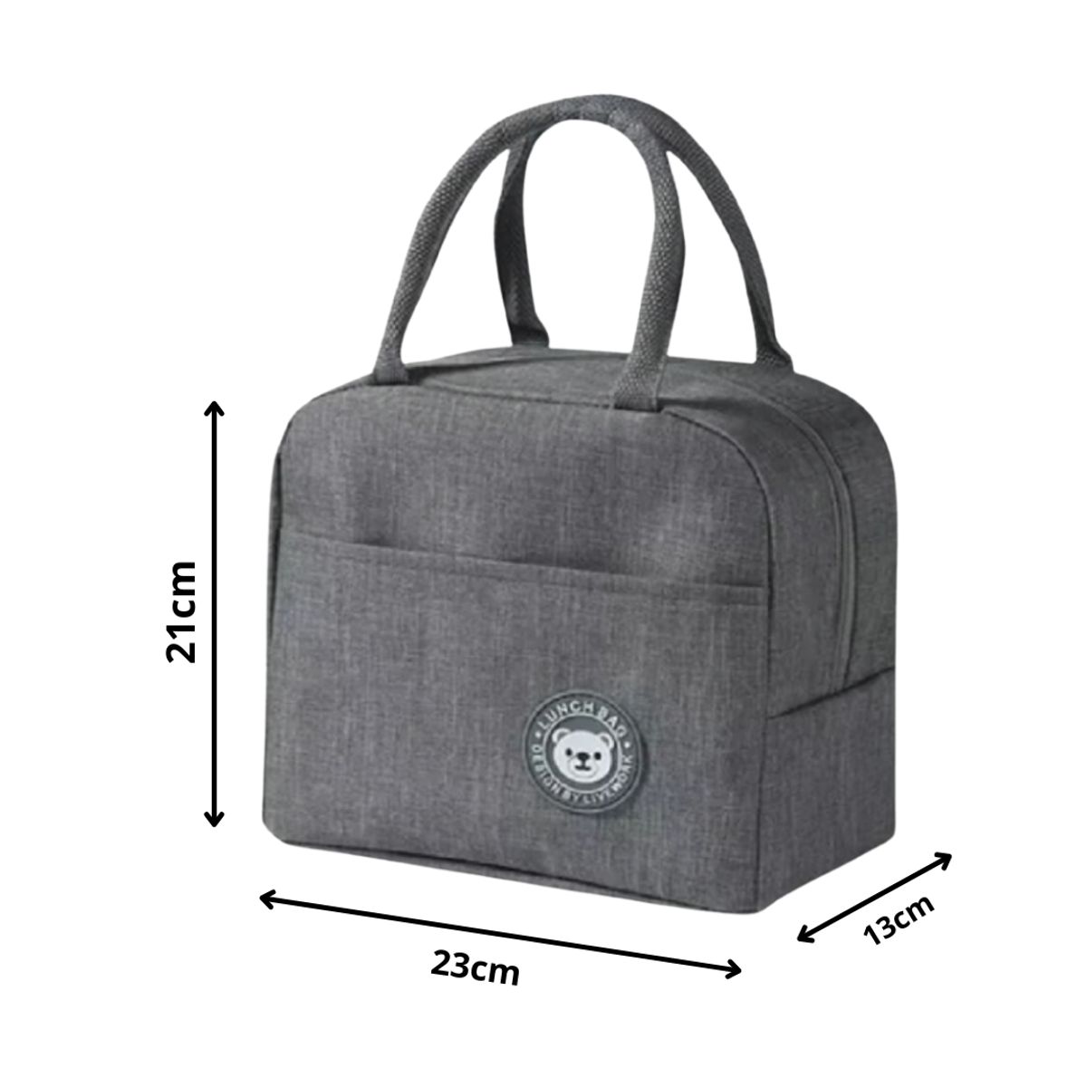 GENERICO - Lonchera Bolso Para alimentos con diseño - Gris