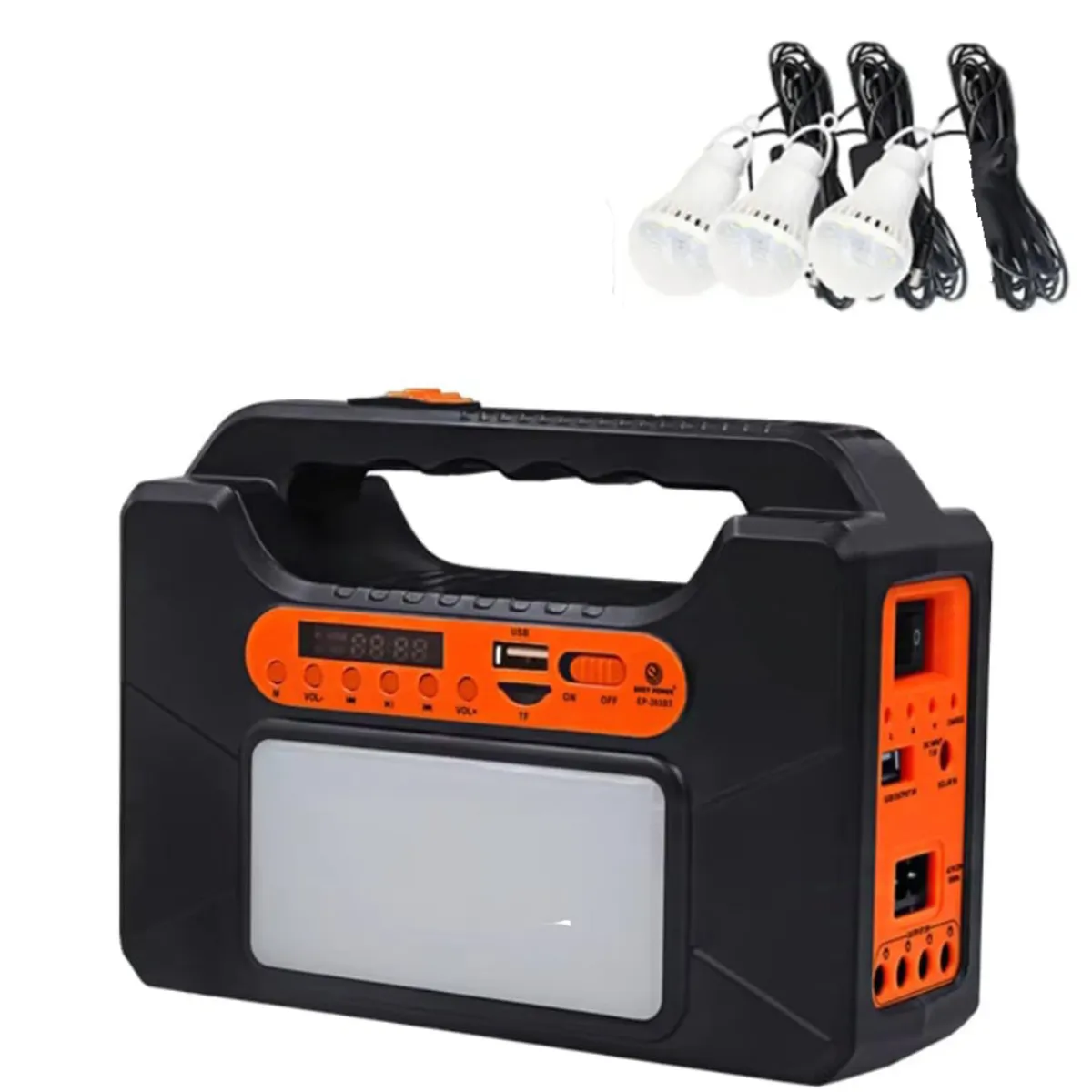 SEISA - Kit Solar Parlante Radio FM Panel Solar Portatil Multifuncional