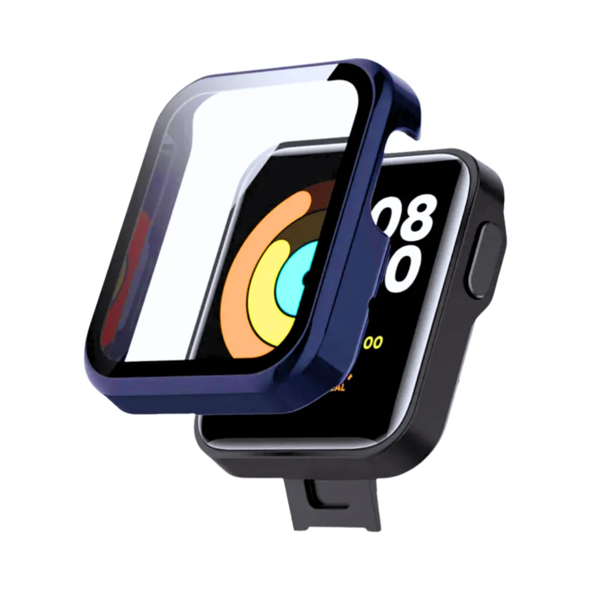 GENERICO - Pack case protector azul + correa azul para Redmi MI Watch 2 Lite