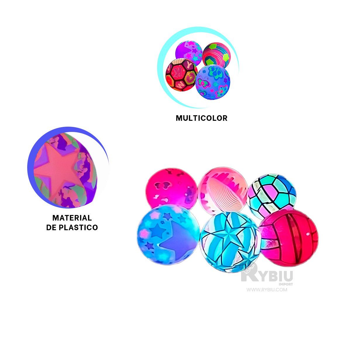 RYBIU IMPORT - Pelota de Juego de Niños en Multicolor Y+Papel de Regalo