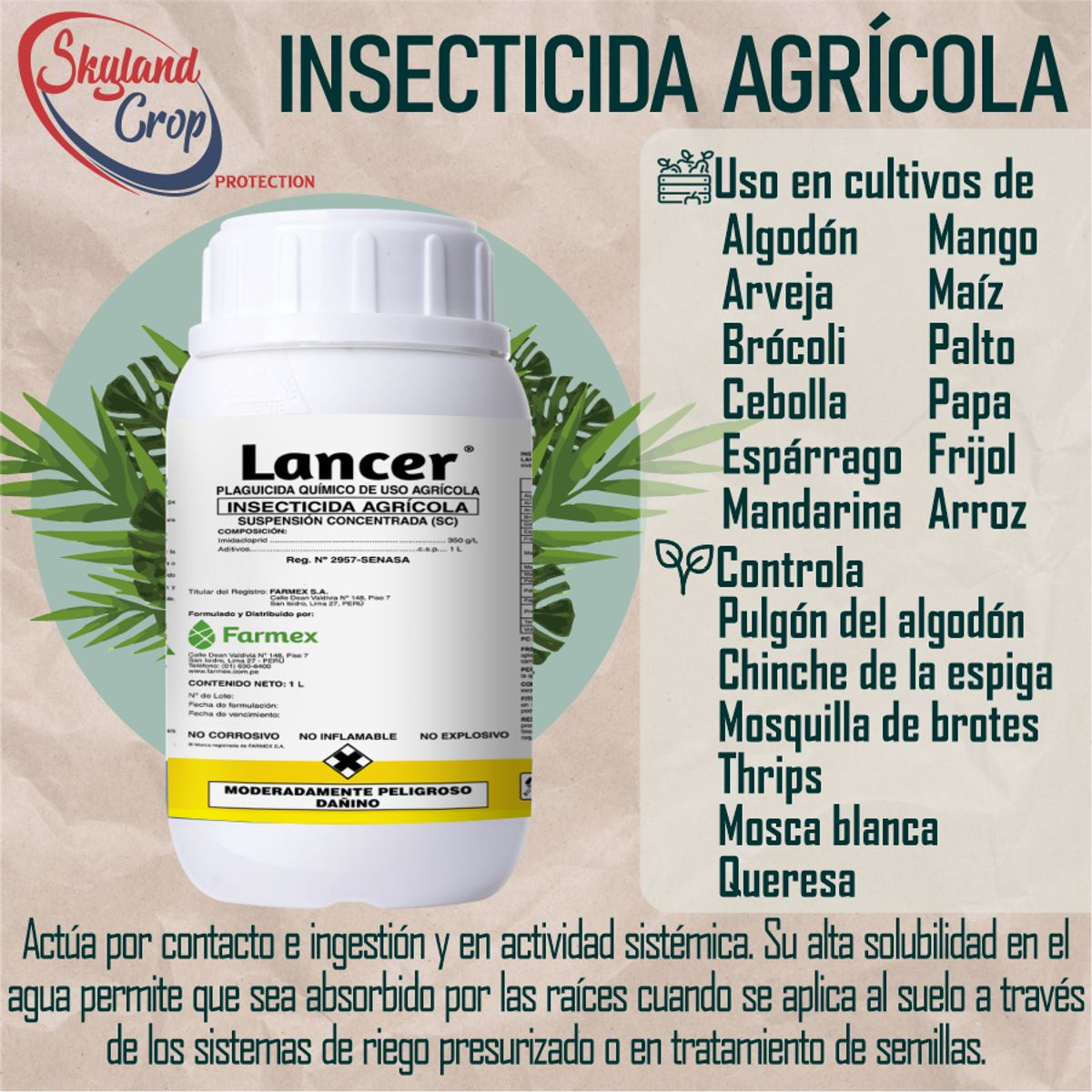 GENERICO - LANCER 250mL INSECTICIDA AGRÍCOLA