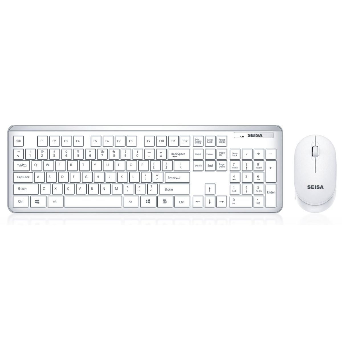 SEISA - Kit de Teclado tipo QWERTY con Mouse inálambrico