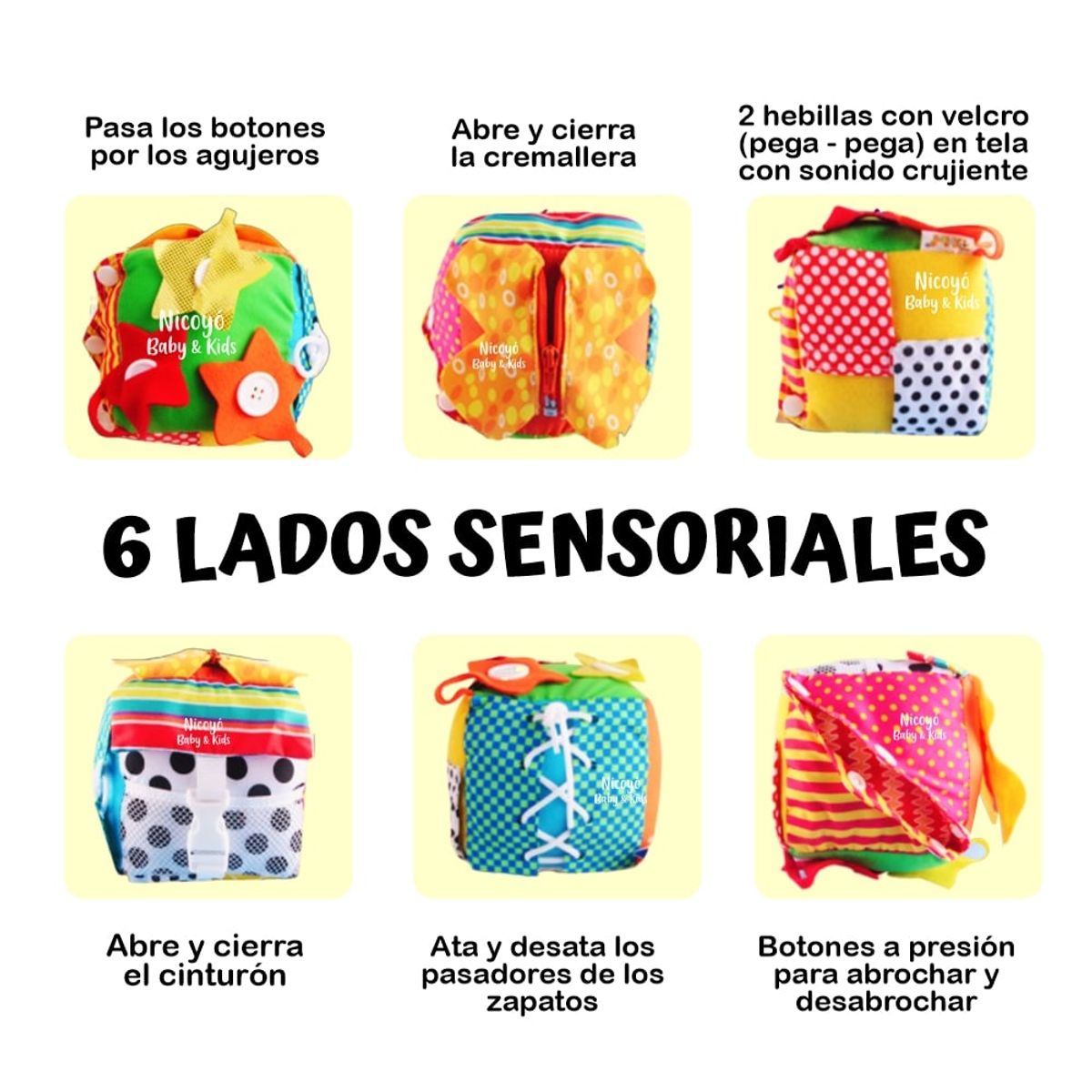 BABY - Cubo Didáctico de Habilidades Básicas - 6 Actividades en 1