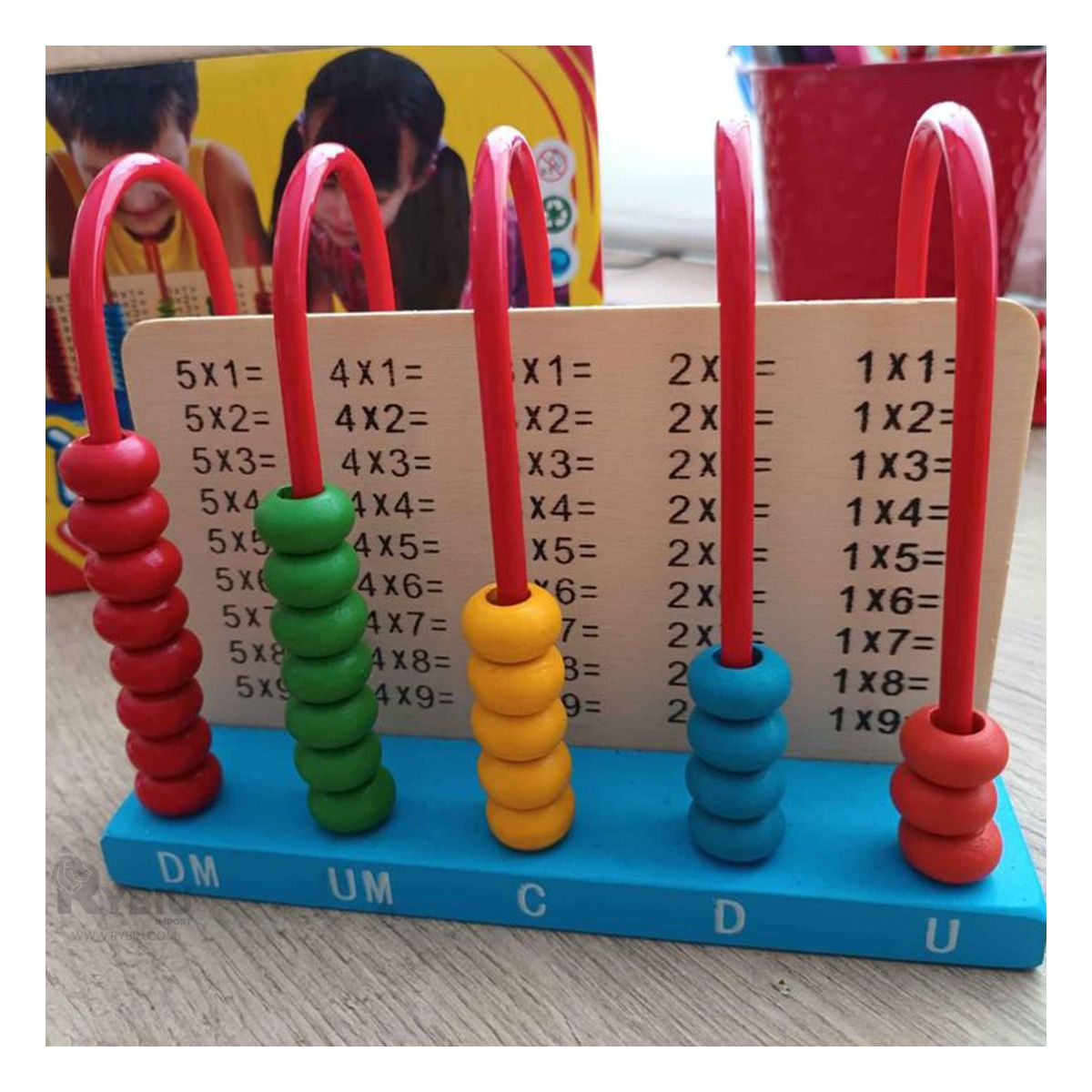 RYBIU IMPORT - Abaco Vertical para Aprender Matematica de Madera