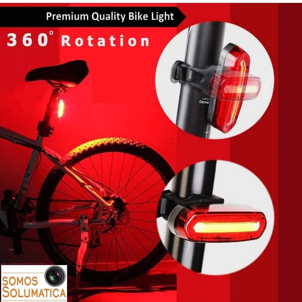 SEISA - Luces De Seguridad Bicicleta - Kit Luz trasera y delantera