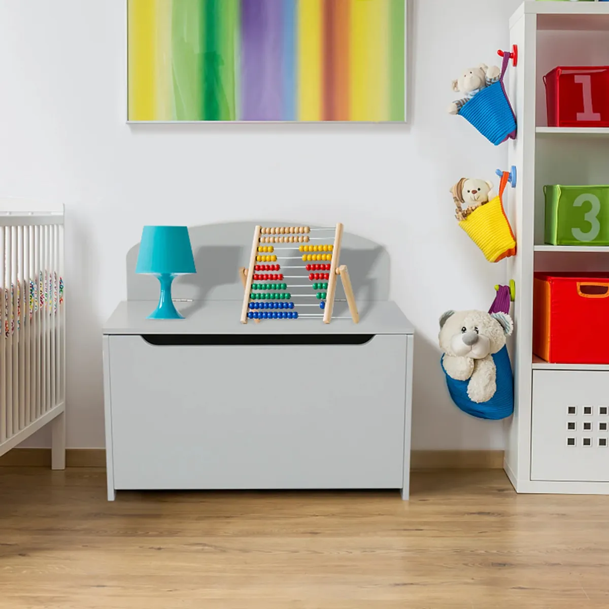 TU MESITA - Baúl para Niños Nikeon color Gris TU MESITA