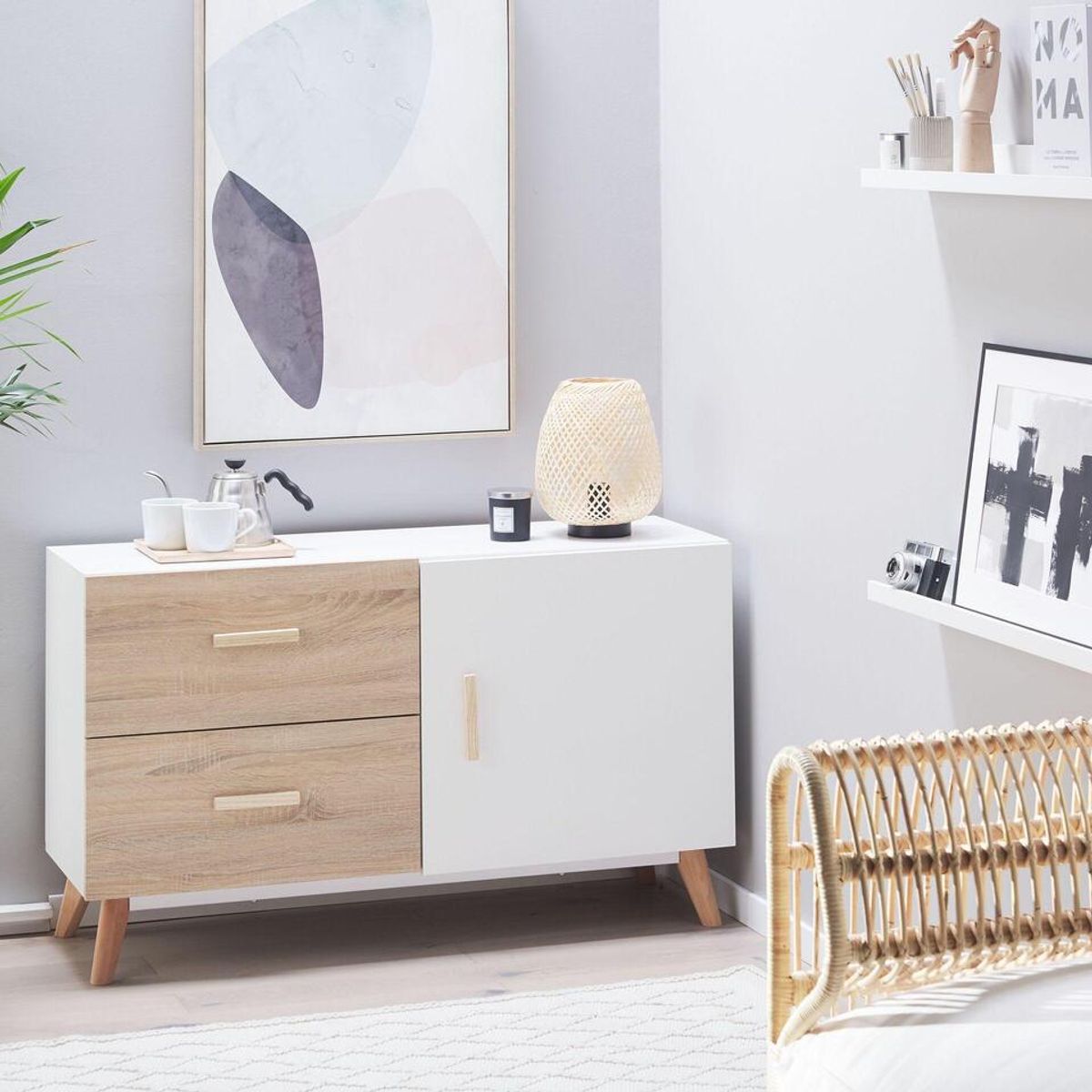 TU MESITA - Cómoda Infantil Yaelis 2 cajones 1 puerta TU MESITA