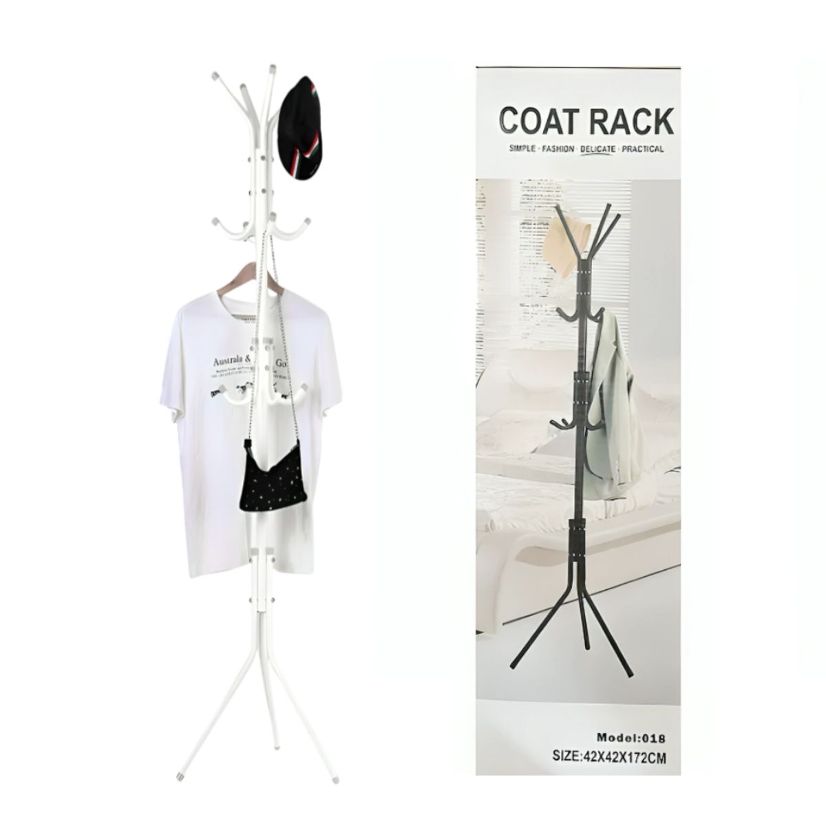 GENERICO - Organizador Perchero Colgador de Ropa Armable - Blanco