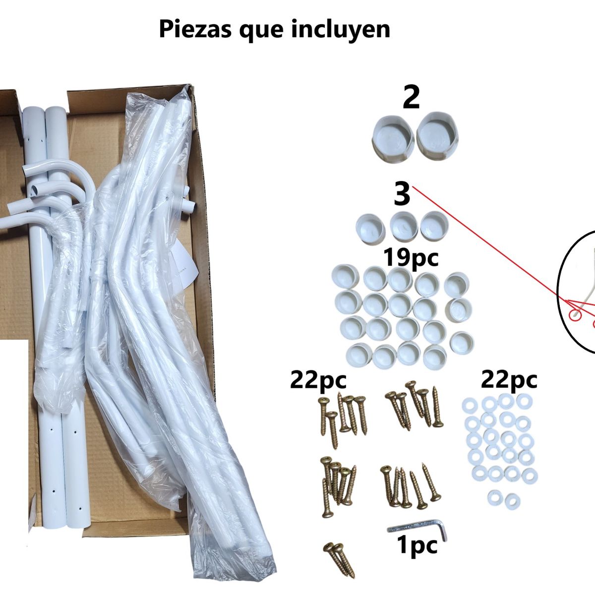 GENERICO - Organizador Perchero Colgador de Ropa Armable - Blanco