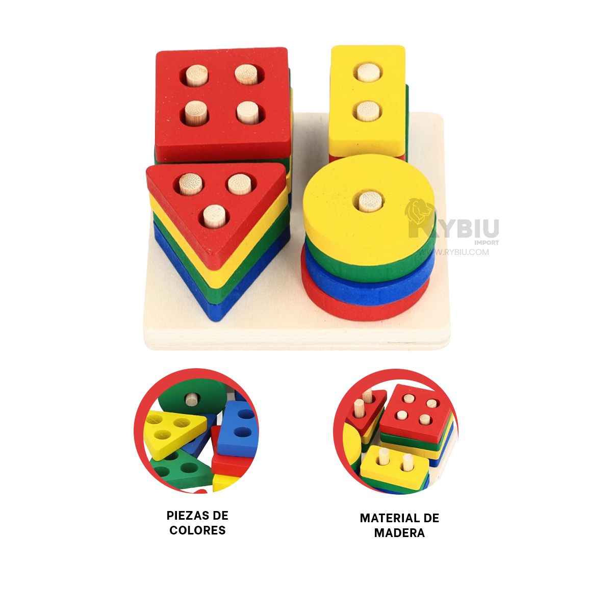 GENERICO - Plantado de Base Cuadrada de Madera Y+Regalo Stickers