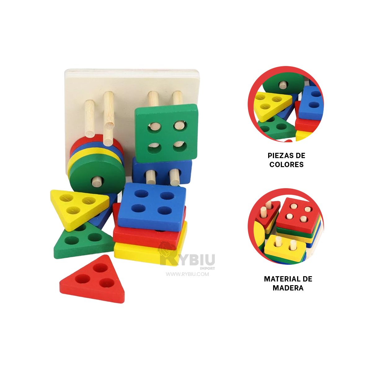 GENERICO - Plantado de Base Cuadrada de Madera Y+Regalo Stickers