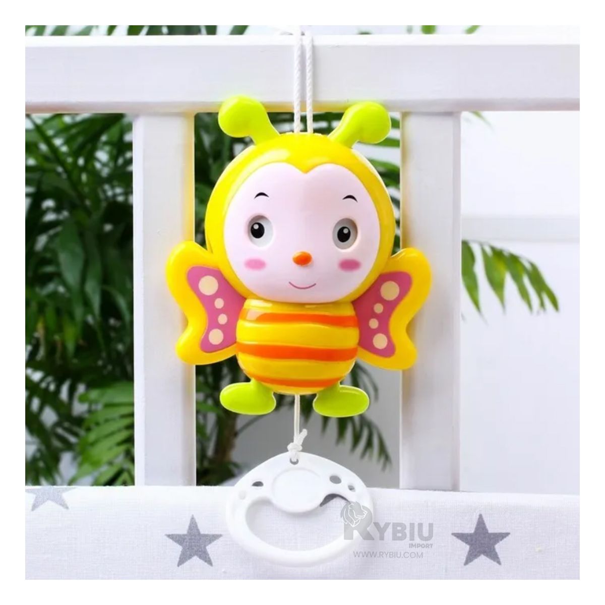 RYBIU IMPORT - Maraca Musical en Color Amarillo Y+Ligas de Regalo