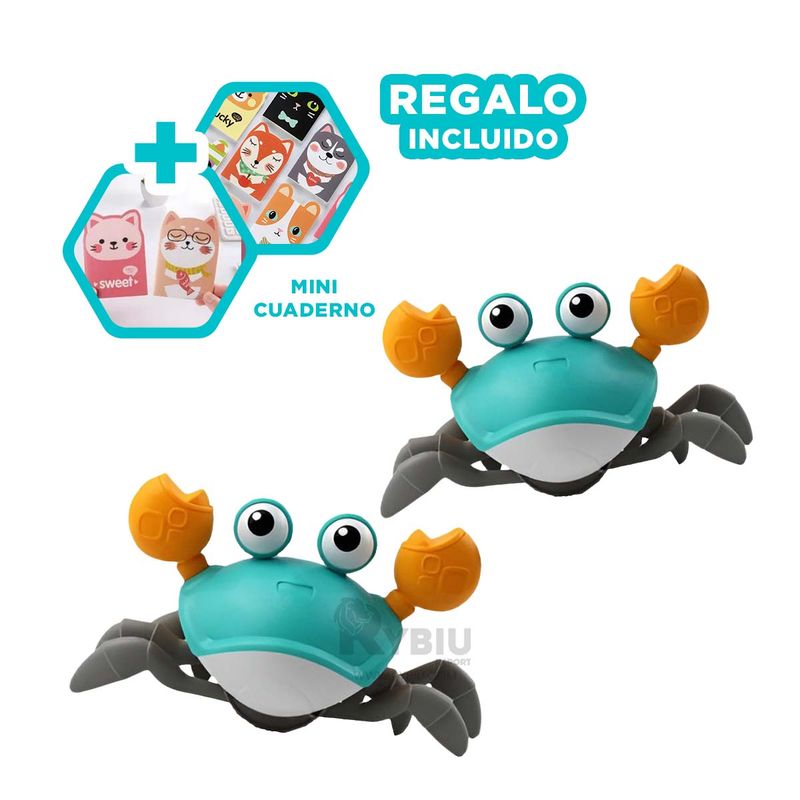 GENERICO - Juguete de Cangrejo para Baño en Celeste Y+Gift MiniAgenda