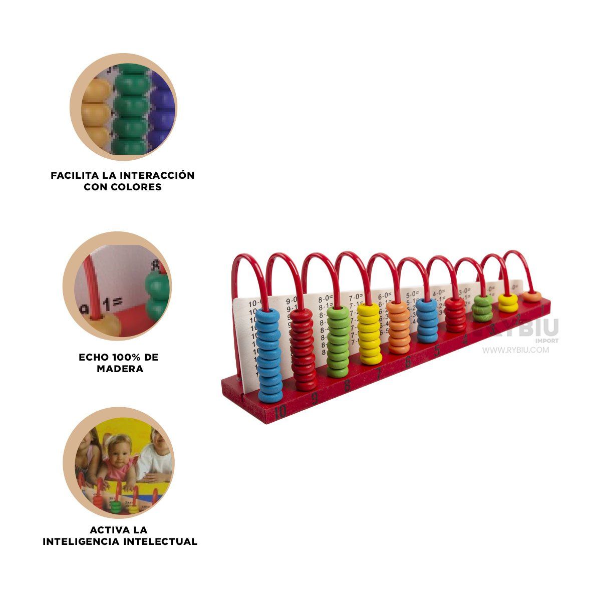 GENERICO - Juguete para Matematicas en Multicolor Y+Regalo Stickers