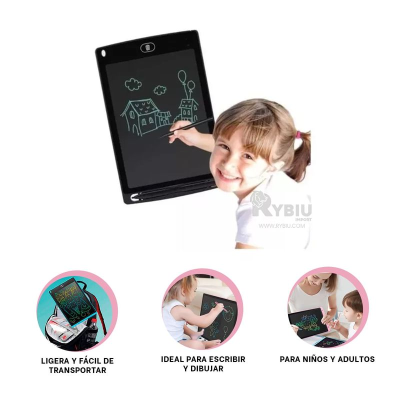 GENERICO - Tablero Facil de Transportar Tono Rosado Y+Regalo Stickers