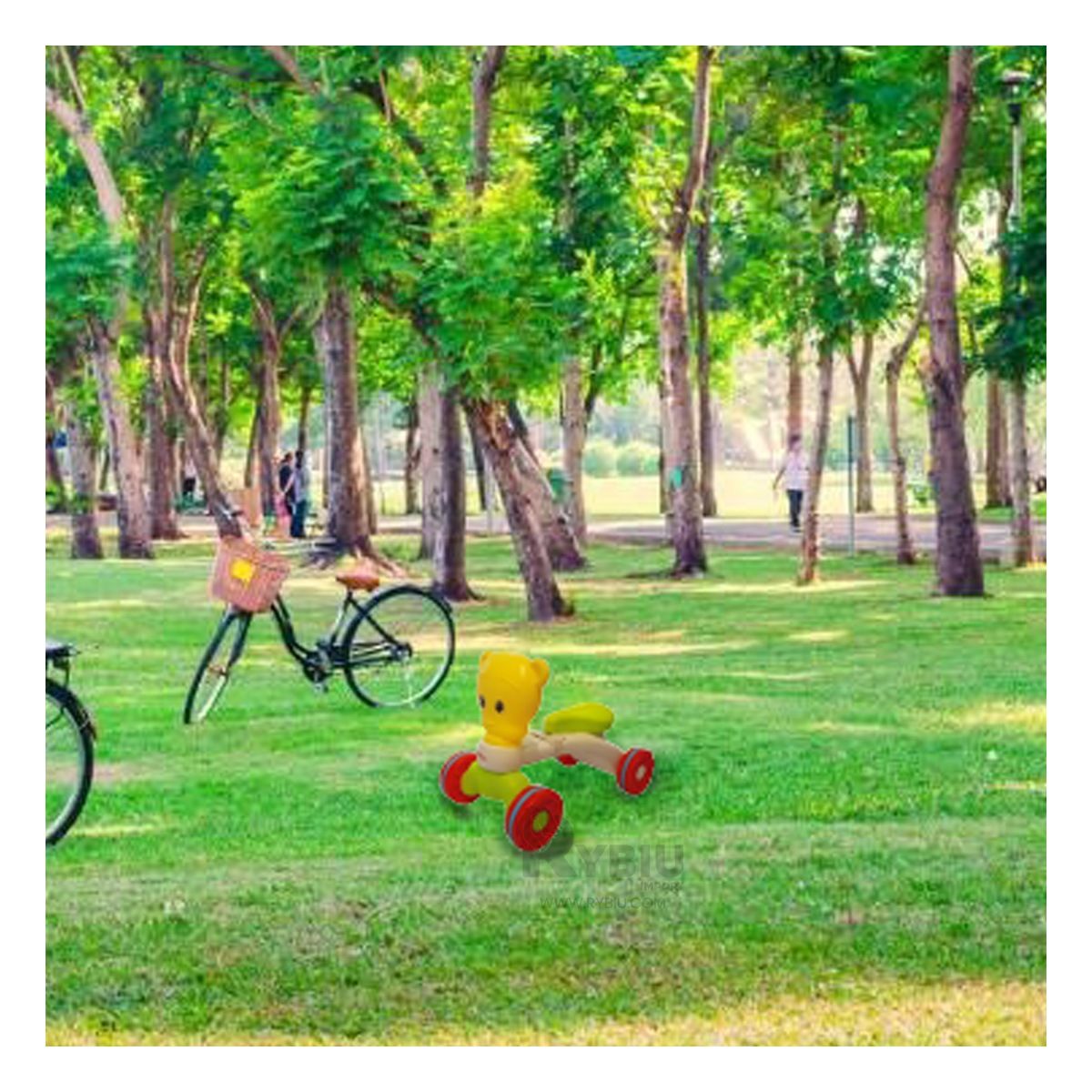 GENERICO - Coche de Equilibrio de Cuatro Ruedas Multicolor