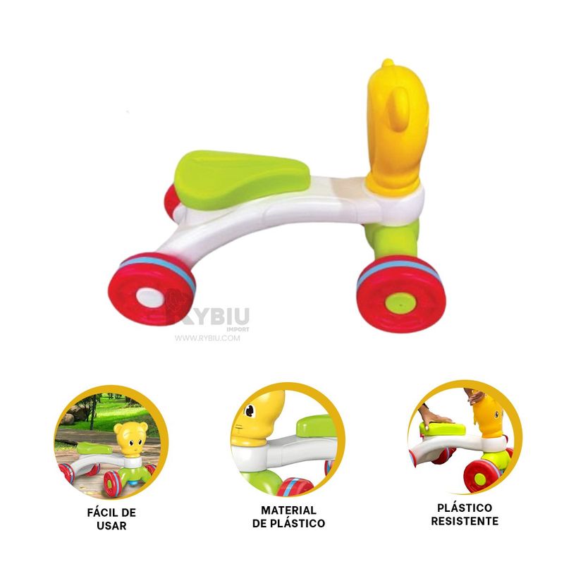 GENERICO - Bicicleta de Cuatro Ruedas Multicolor Y+Envoltorio de Regalo