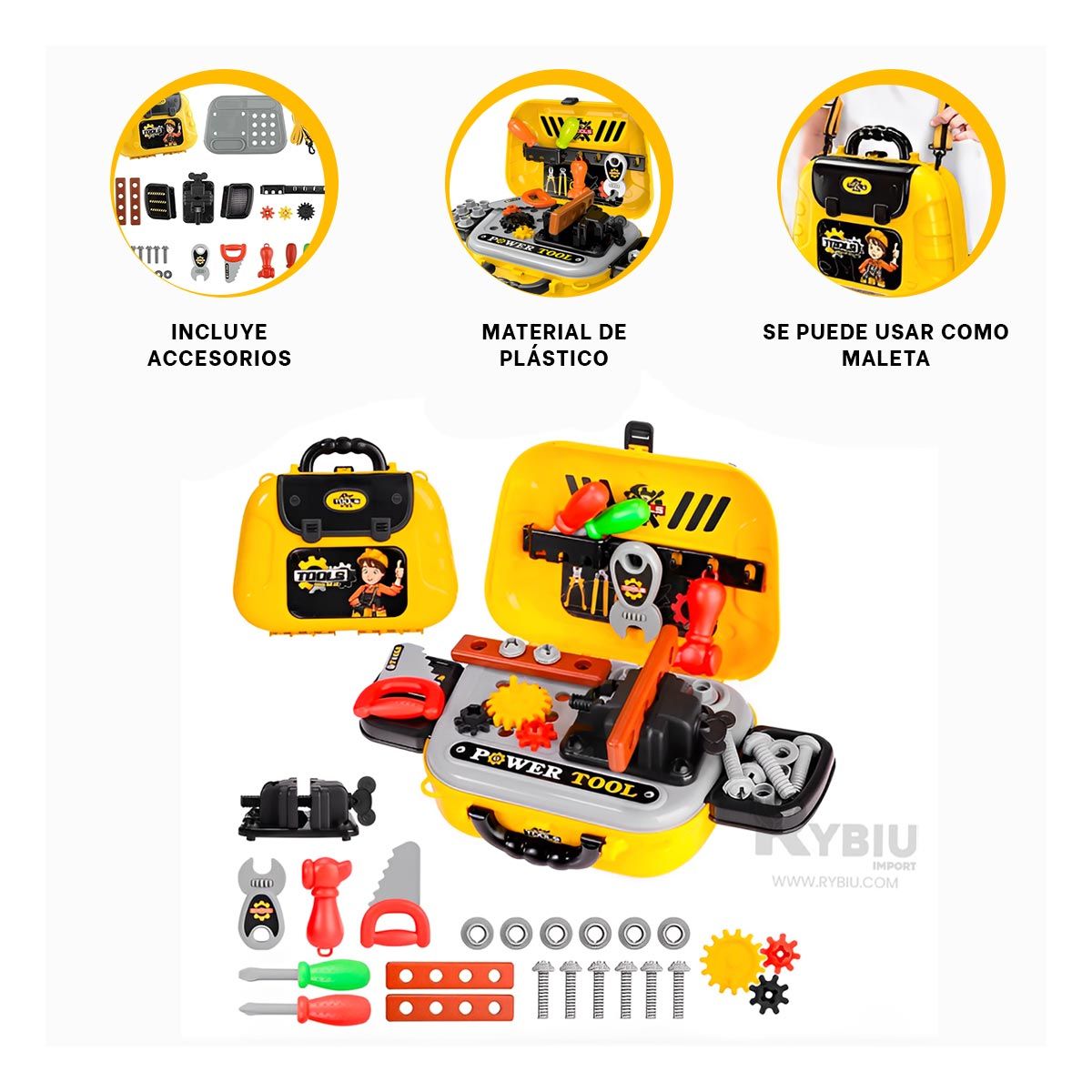 GENERICO - Mochila de Juegos Creativos Amarillo Y+Regalo Agendita