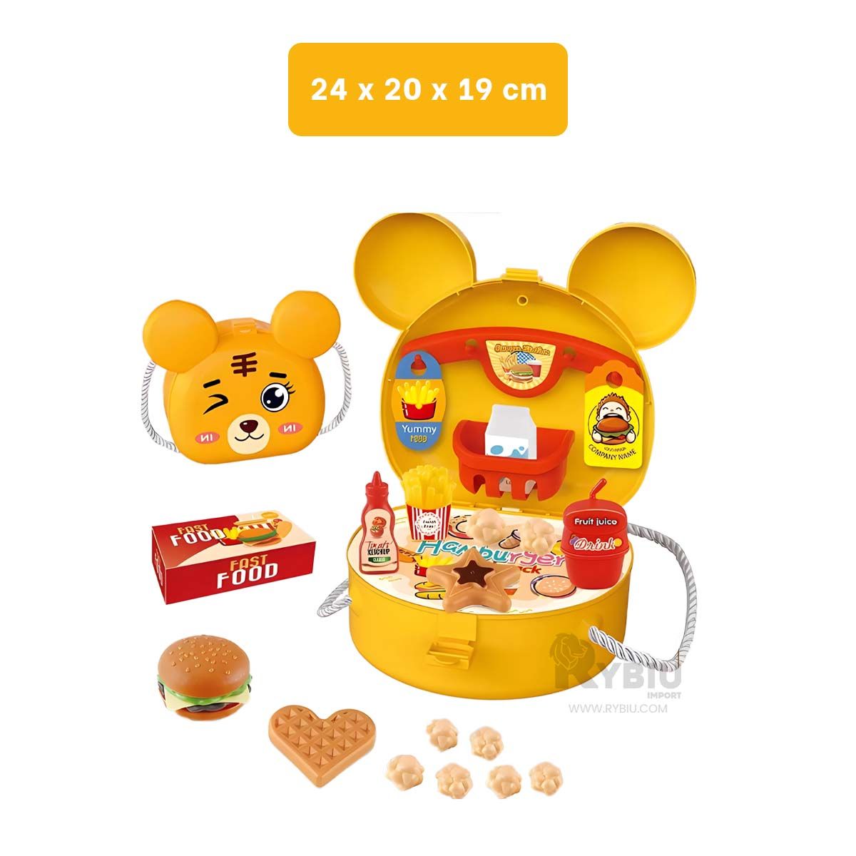 RYBIU IMPORT - Cartera Educativa para Niños en Amarillo Y+Papel de Regalo