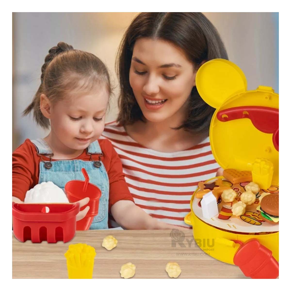 RYBIU IMPORT - Estuche Divertido y Practico Color Amarillo Y+Gift Stickers