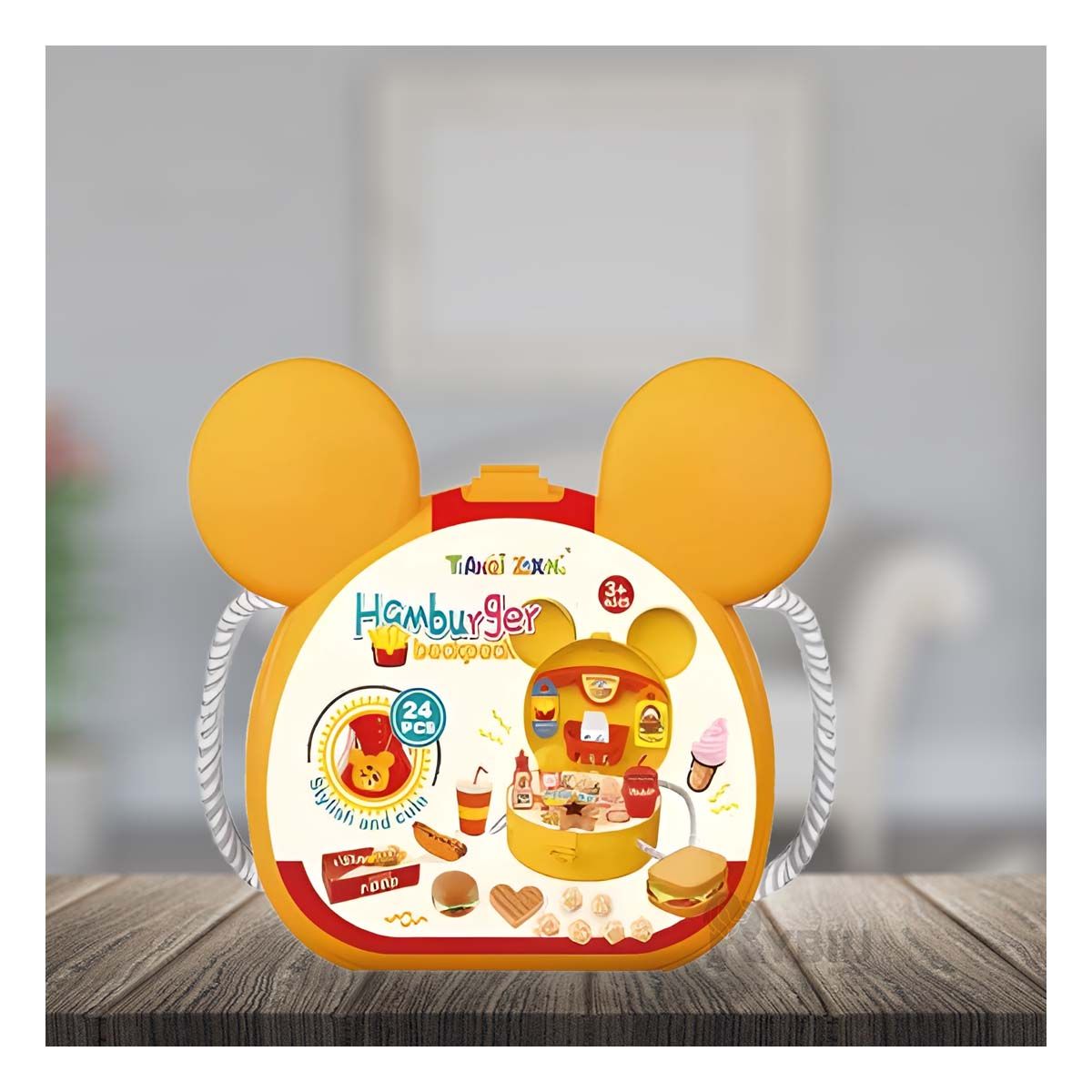 RYBIU IMPORT - Set de Juego de Comida en Amarill Y+Regalo Ligas para Peinar