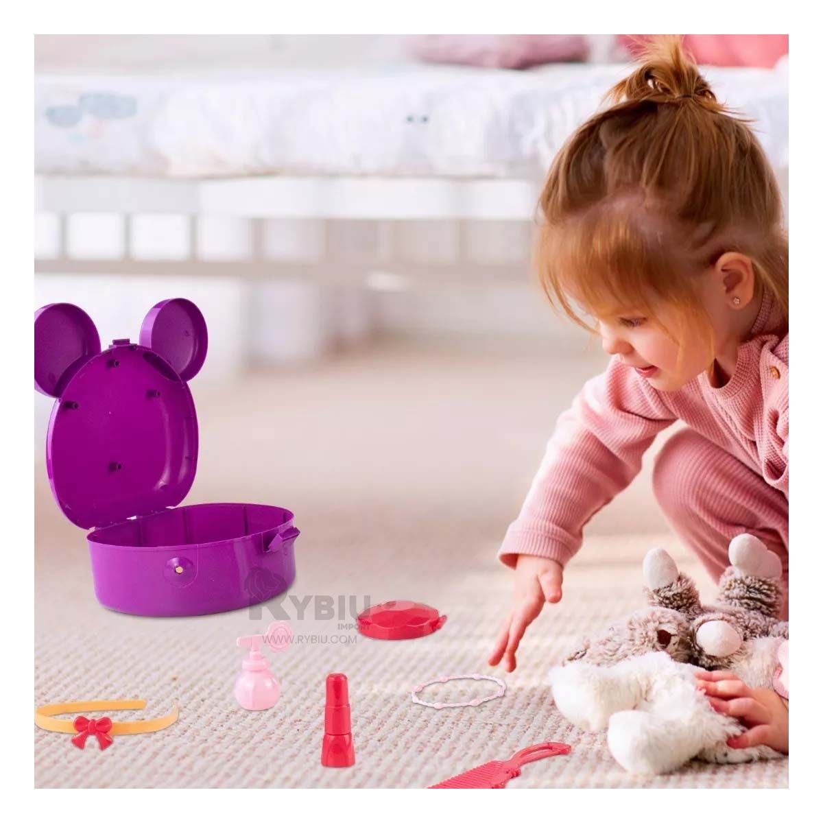 RYBIU IMPORT - Estuche Practico para Niñas en Morado Y+Envoltorio de Regalo