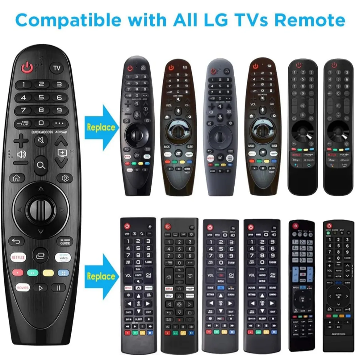 GENERICO - Control Magic Universal para Tv LG Webos Smart Tv