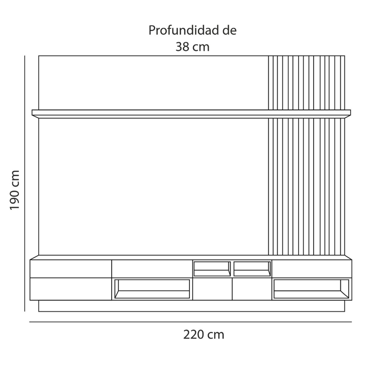 GENERICO - Centro de Entretenimiento Bolonia 10 Cajones - Vintage