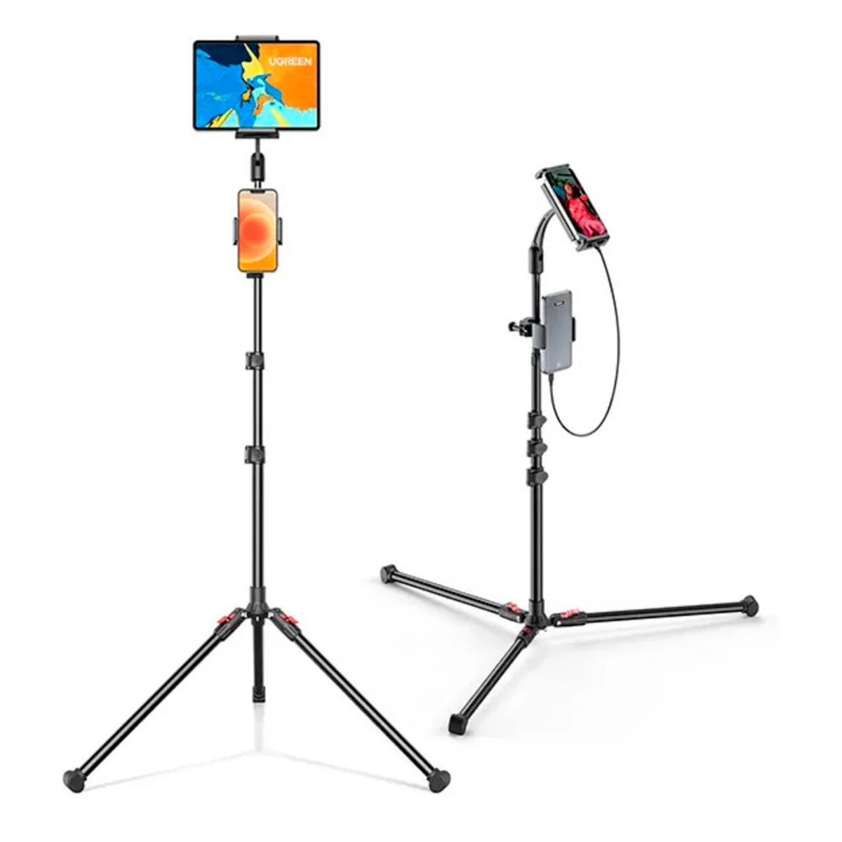 UGREEN - Tripode Ajustable 2 en 1 UGREEN LP585 Celular Tablet iPad de 4.7" 12.9